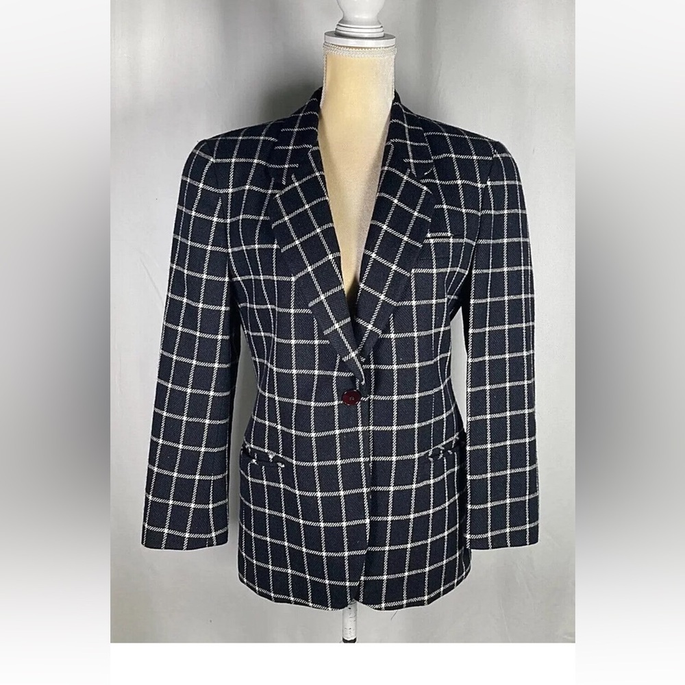 J.G Hook Vintage Chic Plaid Blazer Size 6 Petites